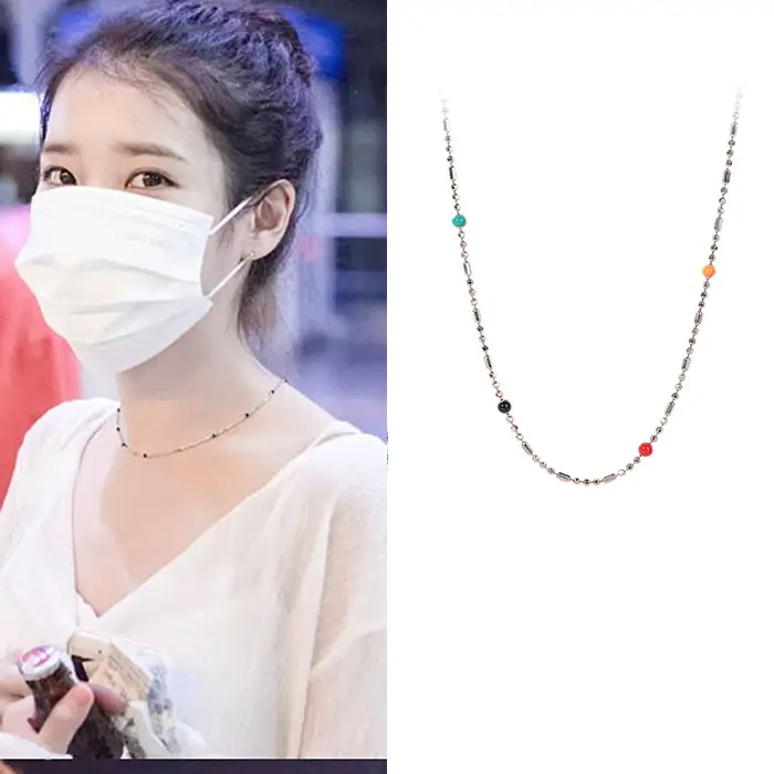 S925 Sterling Silver Rainbow Bean Clavicle Chain for Women - Image 5