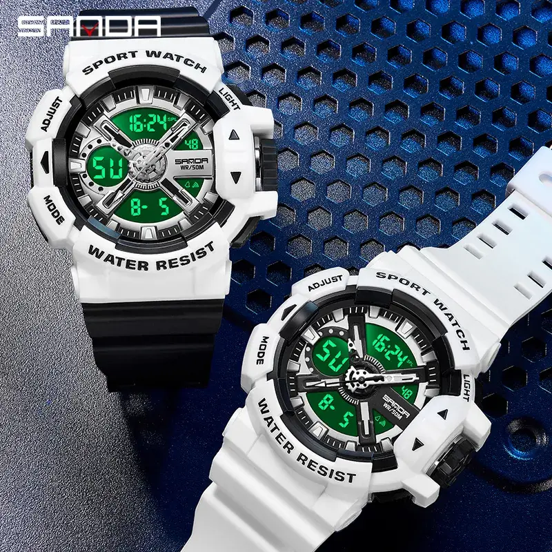 Sanda Black Sport Watch for Men Women Outdoor Sports - Image 10