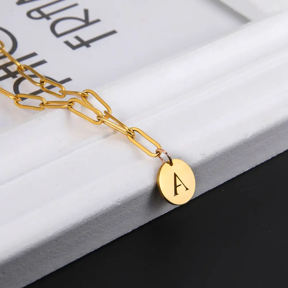 Stainless Steel Necklace with Brand Letter Marking, 12x4mm, 7.5g Weight - Image 28