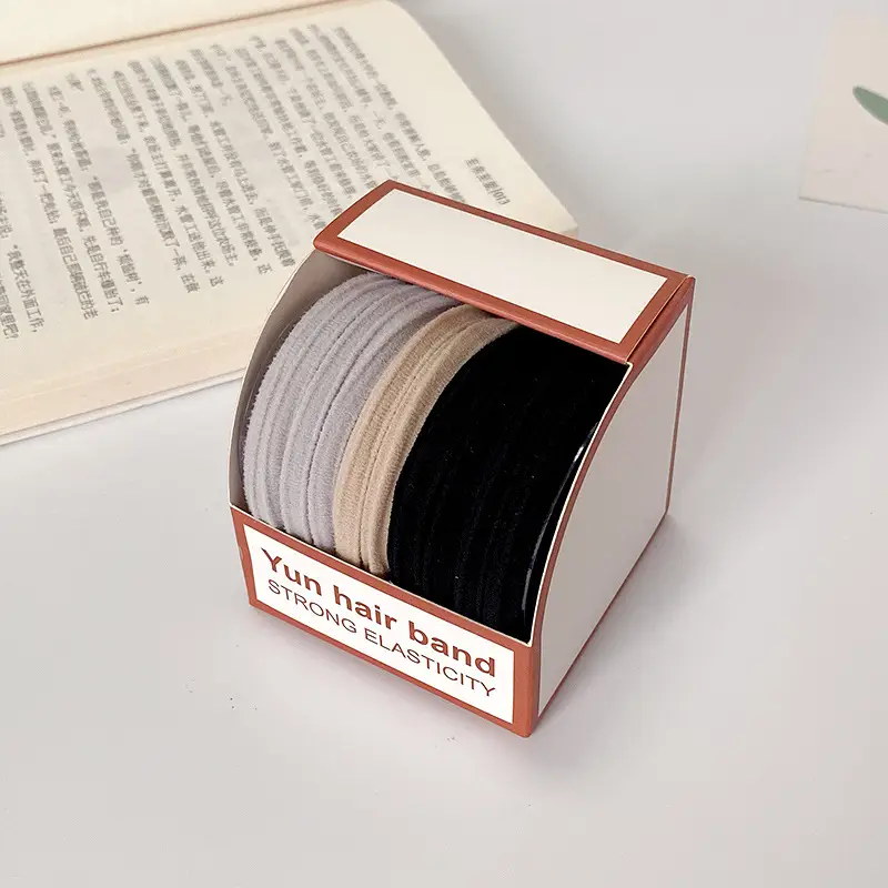 Korean Japanese Bun Hair Ties Non Damaging High Elasticity Boxed