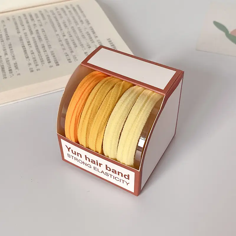 Korean Japanese Bun Hair Ties Non Damaging High Elasticity Boxed