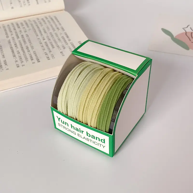 Korean Japanese Bun Hair Ties Non Damaging High Elasticity Boxed