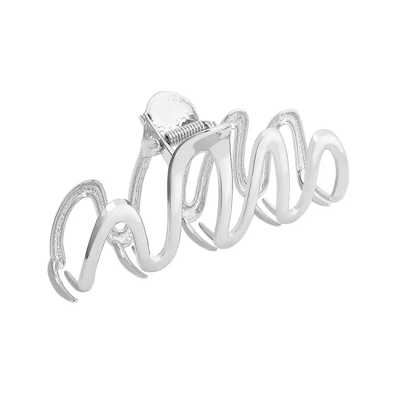 Wave Metal Hairpin Clip for Women Summer Cold Wind Hair Grab 2022