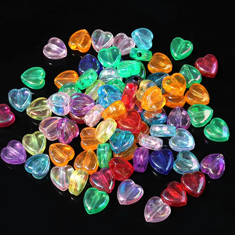 9mm Transparent Love Shape Acrylic Beads - Image 12