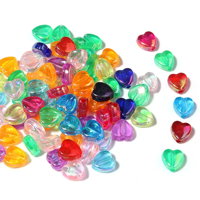 9mm Transparent Love Shape Acrylic Beads - Image 13