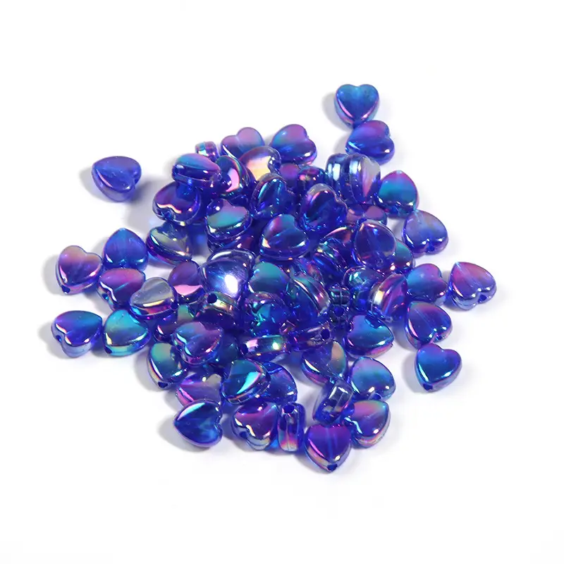 9mm Transparent Love Shape Acrylic Beads - Image 2