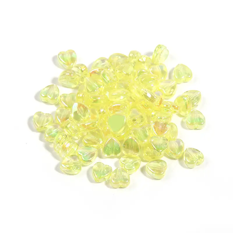 9mm Transparent Love Shape Acrylic Beads - Image 3