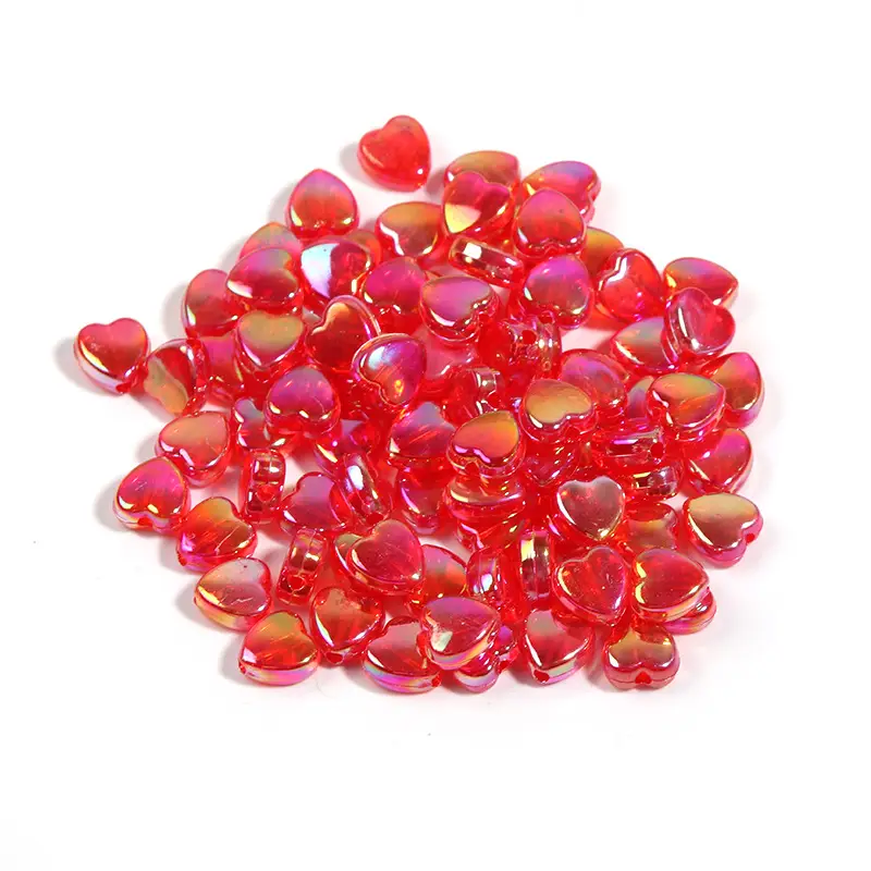 9mm Transparent Love Shape Acrylic Beads - Image 4
