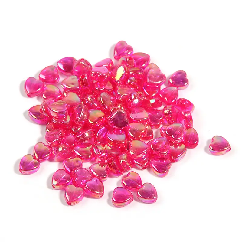 9mm Transparent Love Shape Acrylic Beads - Image 5