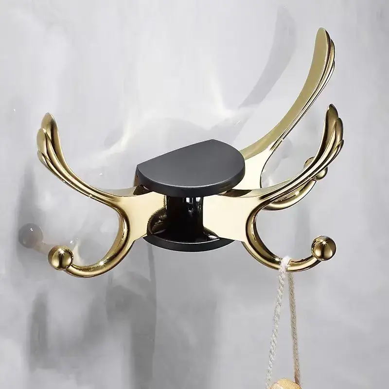 New Black Gold Wall Mount Coat Hook for Bathroom & Hotel - Image 10