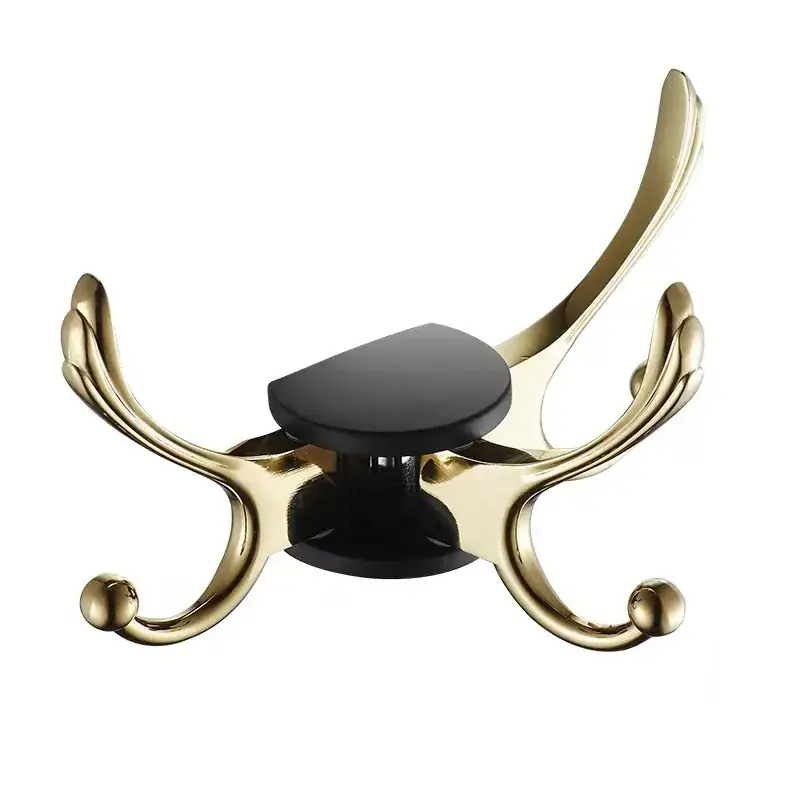 New Black Gold Wall Mount Coat Hook for Bathroom & Hotel - Image 12