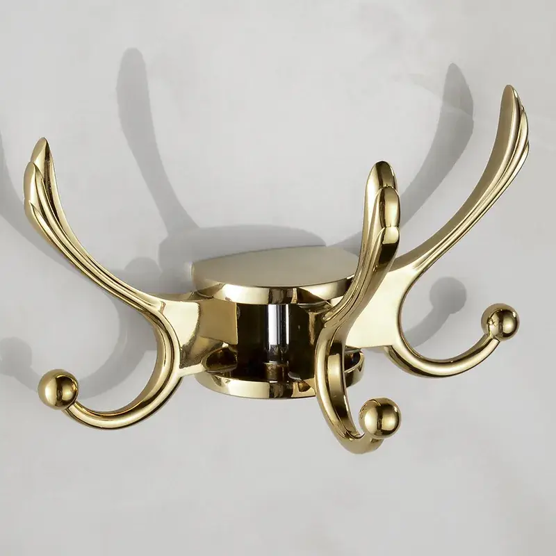 New Black Gold Wall Mount Coat Hook for Bathroom & Hotel - Image 3