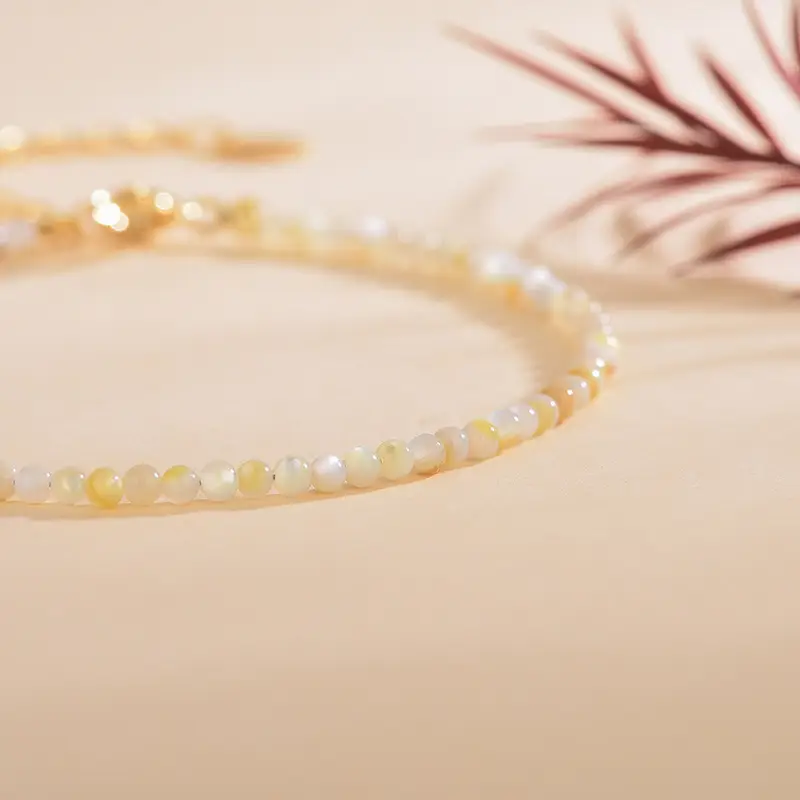 Natural Beaded Bracelet for Girls with Heart Design - Image 4