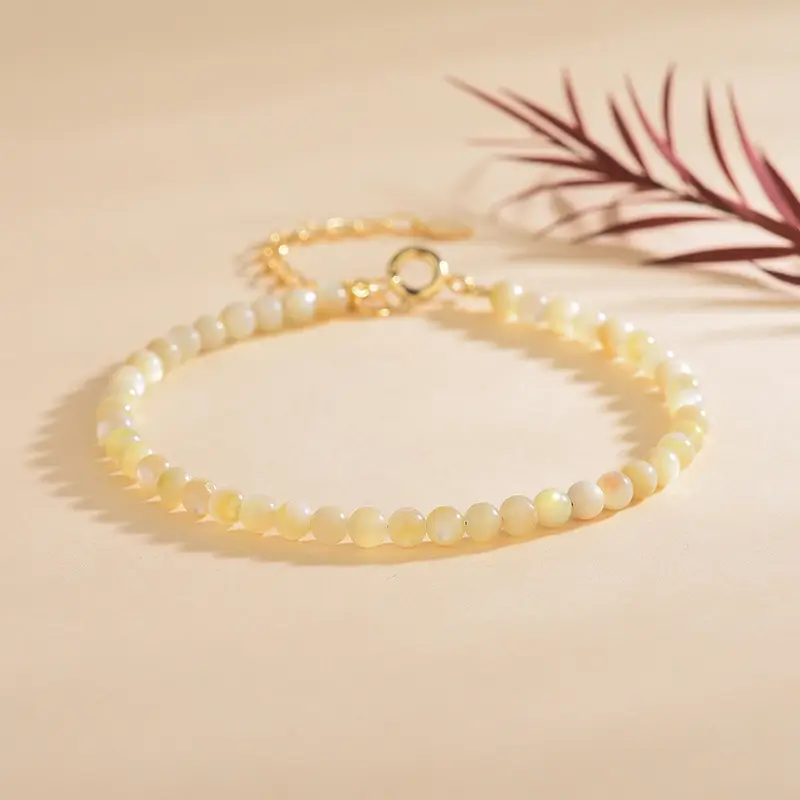 Natural Beaded Bracelet for Girls with Heart Design - Image 5