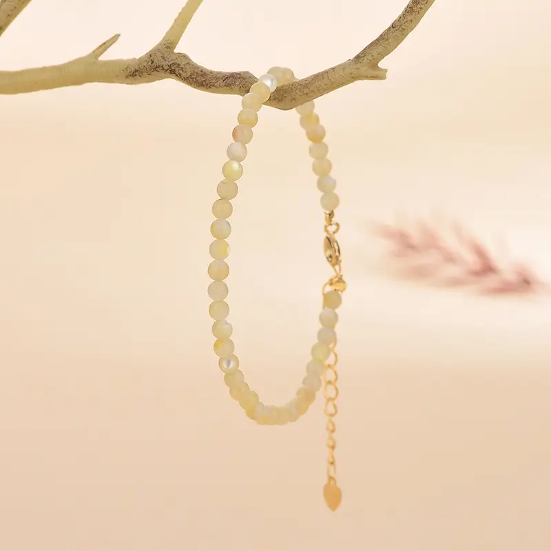 Natural Beaded Bracelet for Girls with Heart Design - Image 6