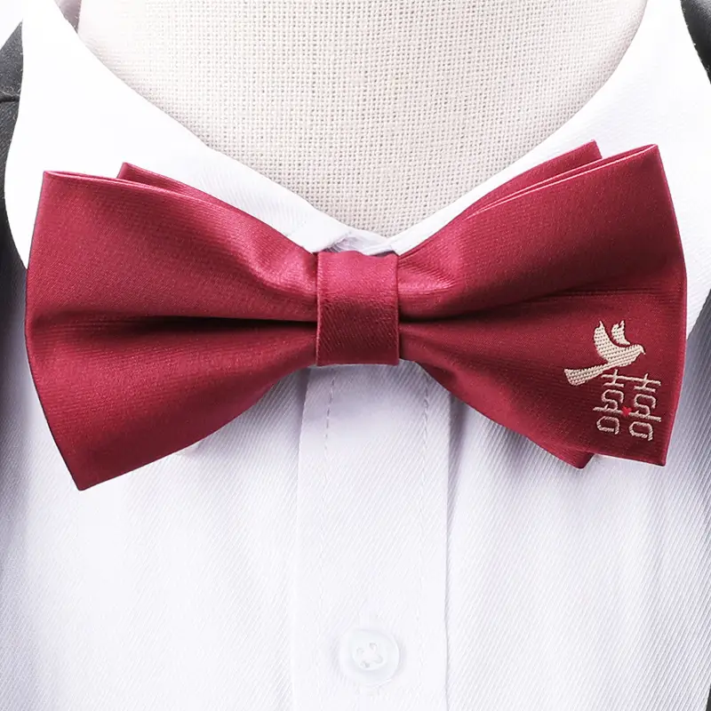Wine Red Bow Tie for Men Wedding Guest - Image 23