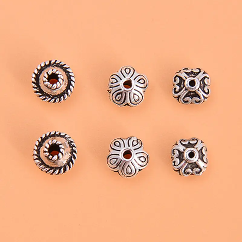 S925 Sterling Silver UFO Flower Beads Set - Image 5