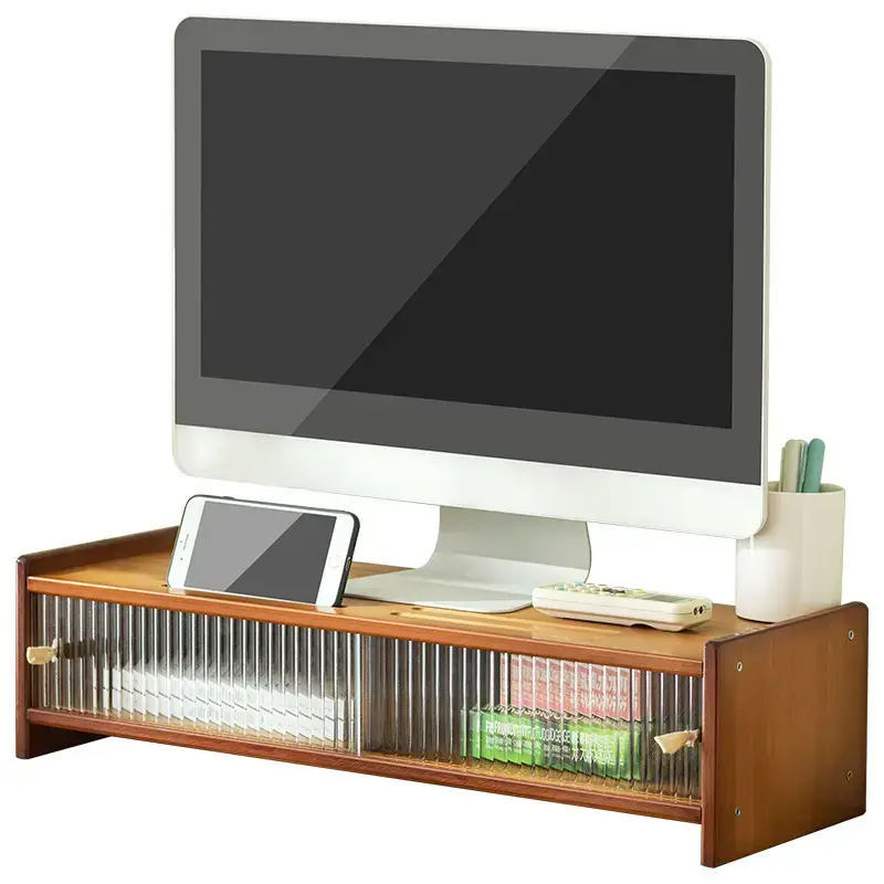 Elevated Computer Monitor Storage Rack for Home Office - Image 7