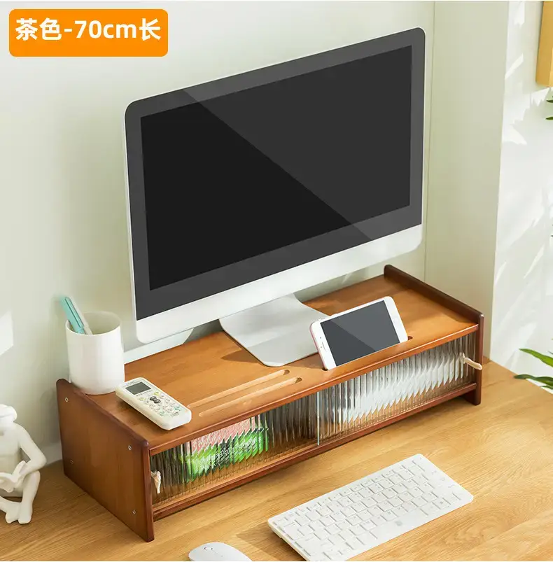 Elevated Computer Monitor Storage Rack for Home Office — feature 19