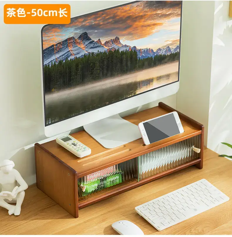 Elevated Computer Monitor Storage Rack for Home Office — feature 20
