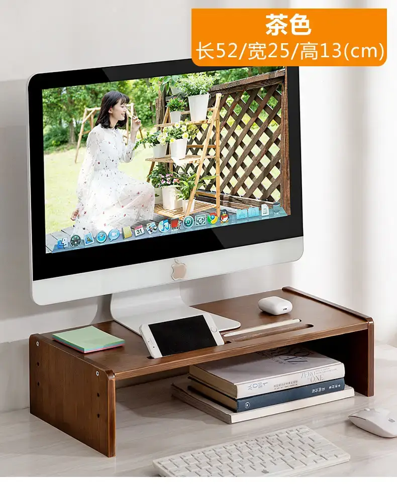 Elevated Computer Monitor Storage Rack for Home Office — feature 23