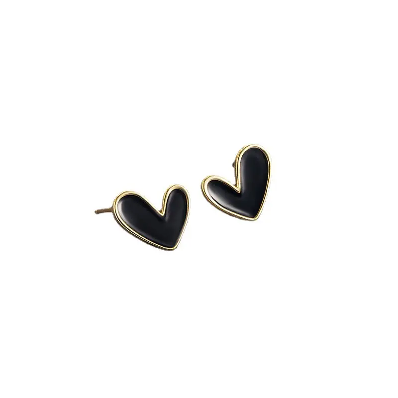 Love Heart Stud Earrings Women Autumn Winter Luxury Gold Plated - Image 5