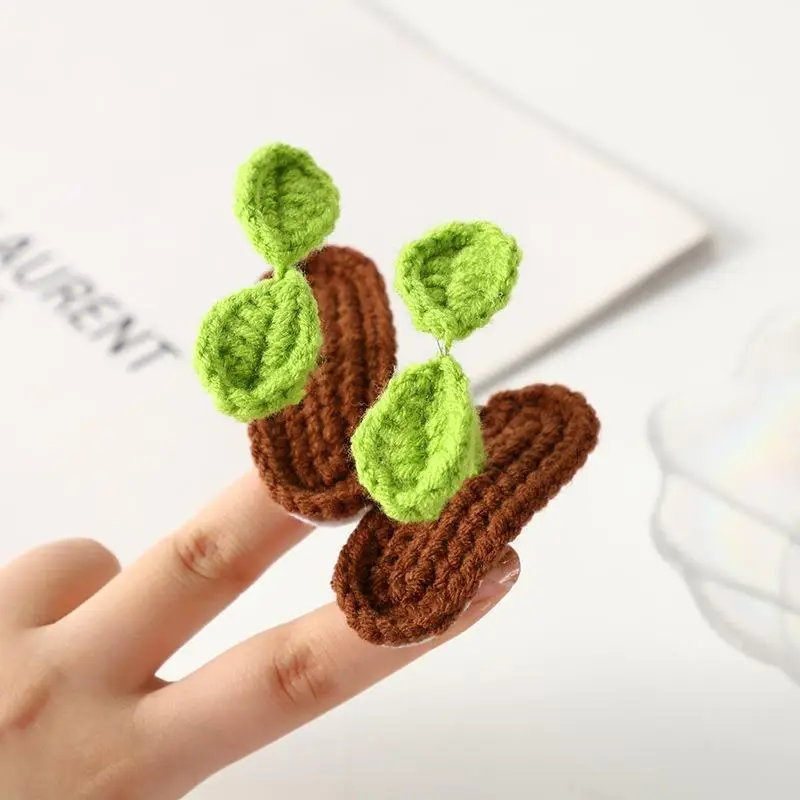 Handmade Green Hairpin with Bunny Ears