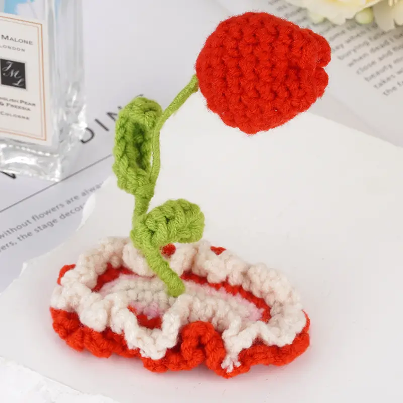 Handmade Green Hairpin with Bunny Ears