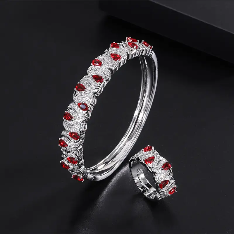 Luxury Emerald Gemstone Bracelet Set for Men Women - Image 5