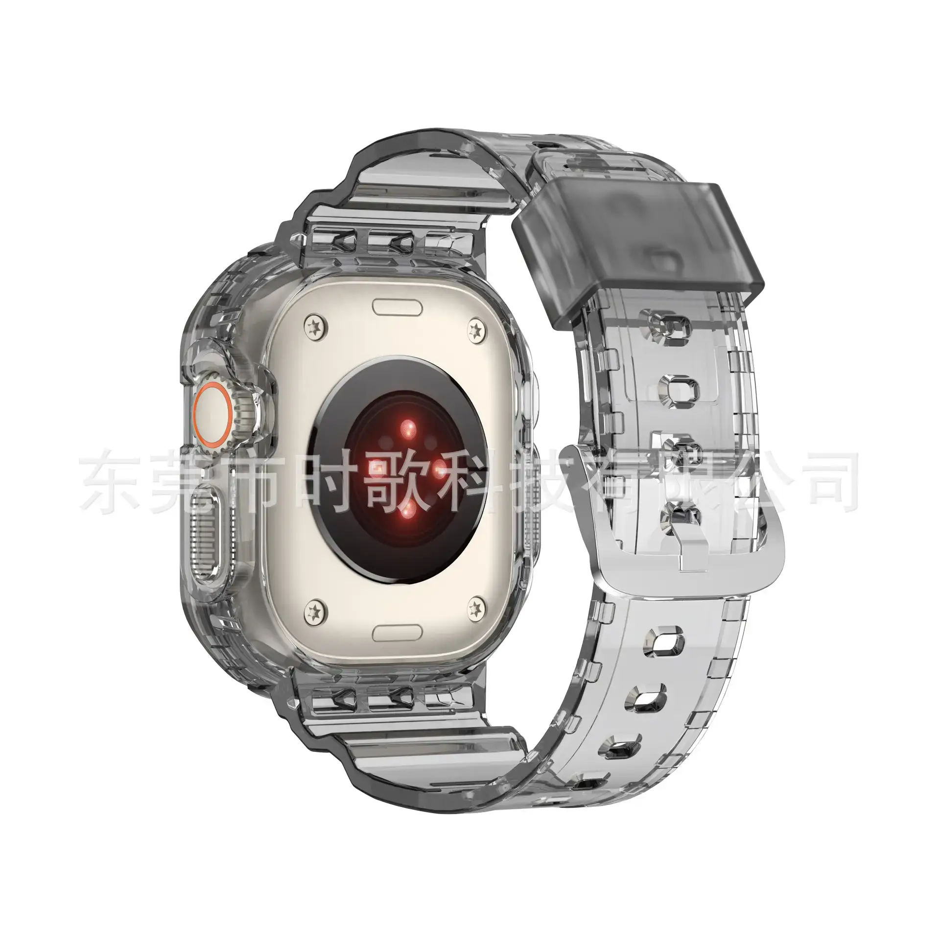 Tpu Watch Straps Apple Watch Ultra349Mm Transparent Pink Orange - Image 3