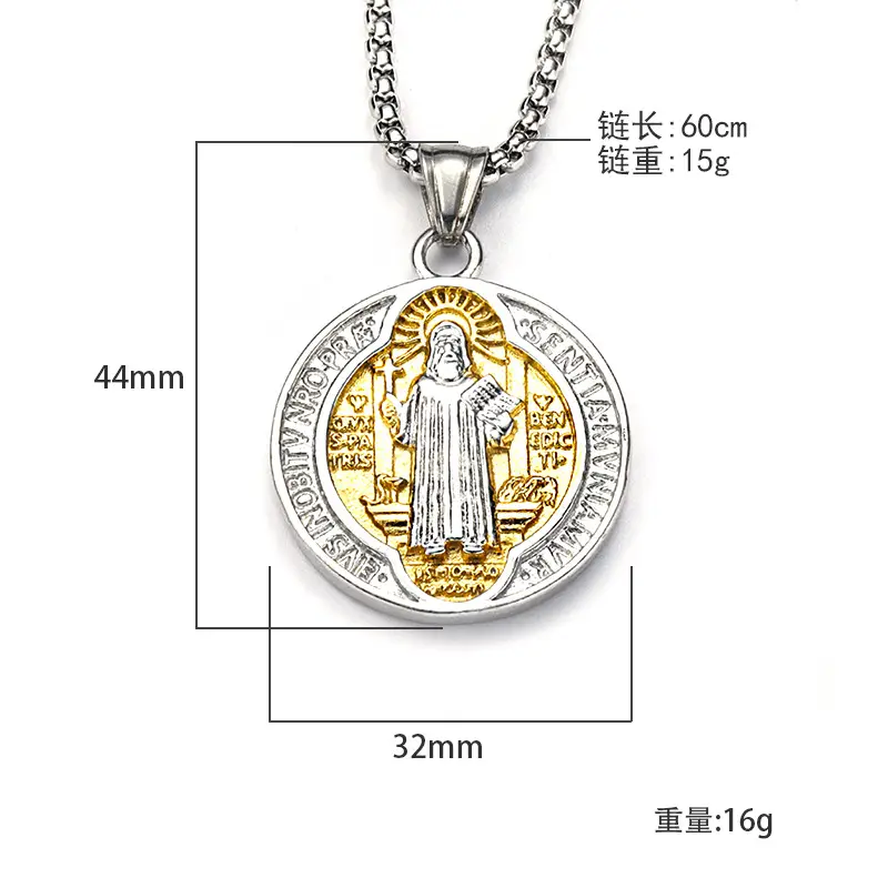 Haiteng Stainless Steel Pendant with Cross Border Design - Image 4