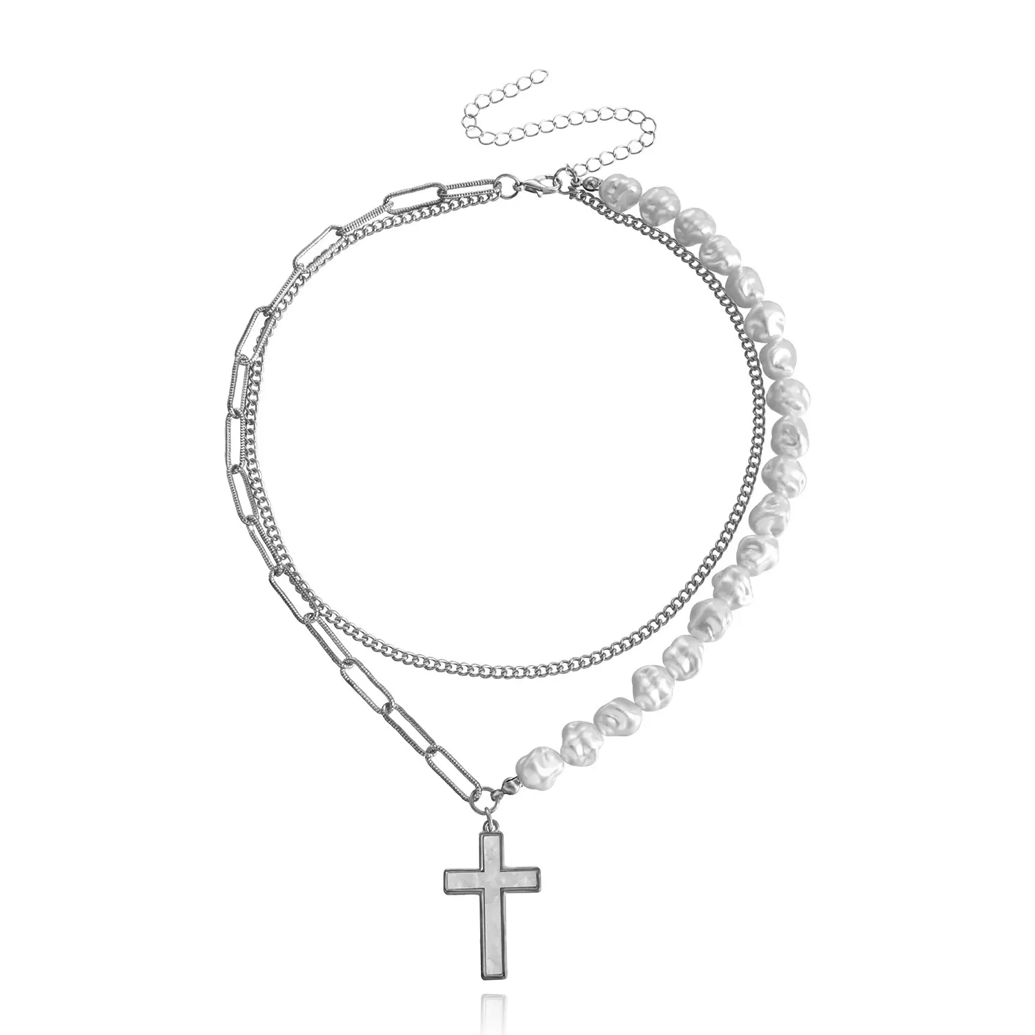 Silver Black Cross Bracelet for Women - Image 20