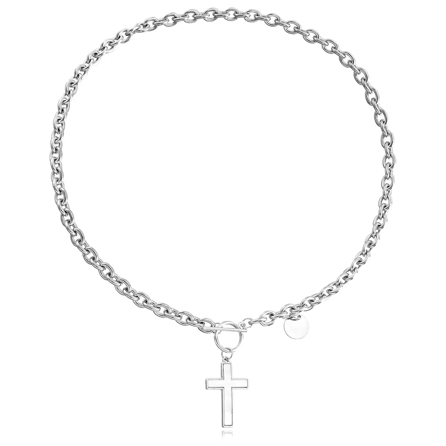 Silver Black Cross Bracelet for Women - Image 22