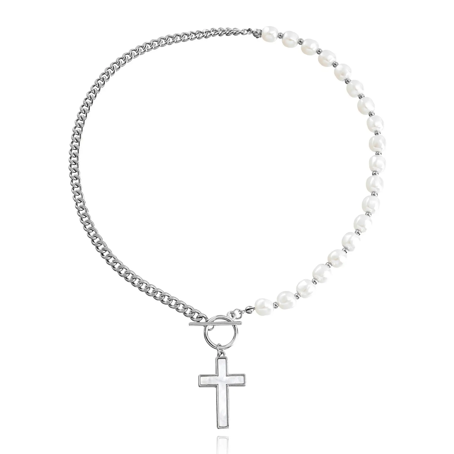 Silver Black Cross Bracelet for Women - Image 25