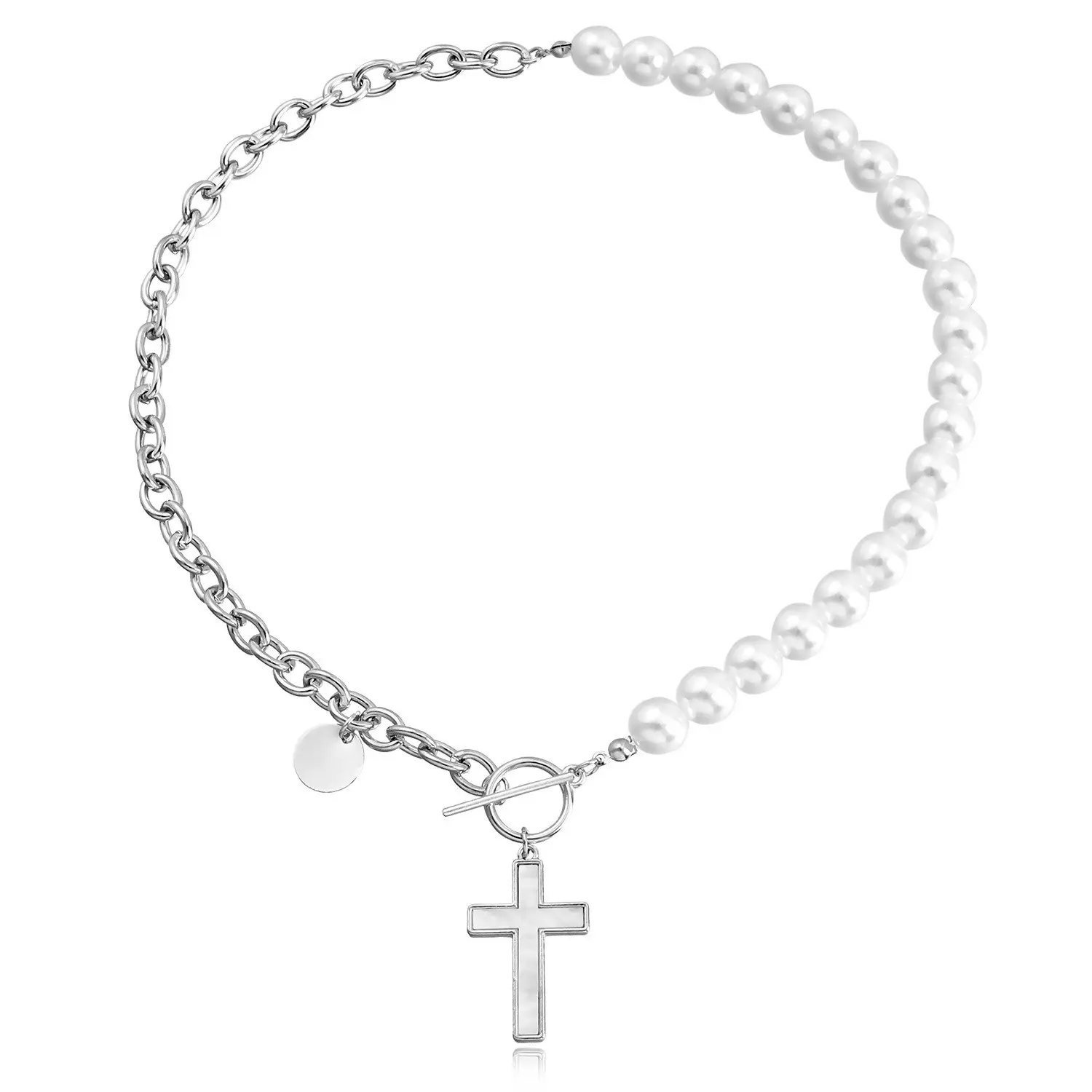Silver Black Cross Bracelet for Women - Image 27