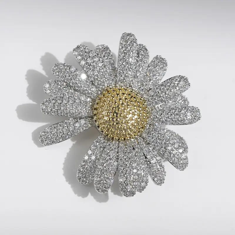 Zircon Daisy Sunflower Brooch for Women — feature 5
