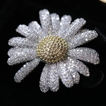 Zircon Daisy Sunflower Brooch for Women - Image 2