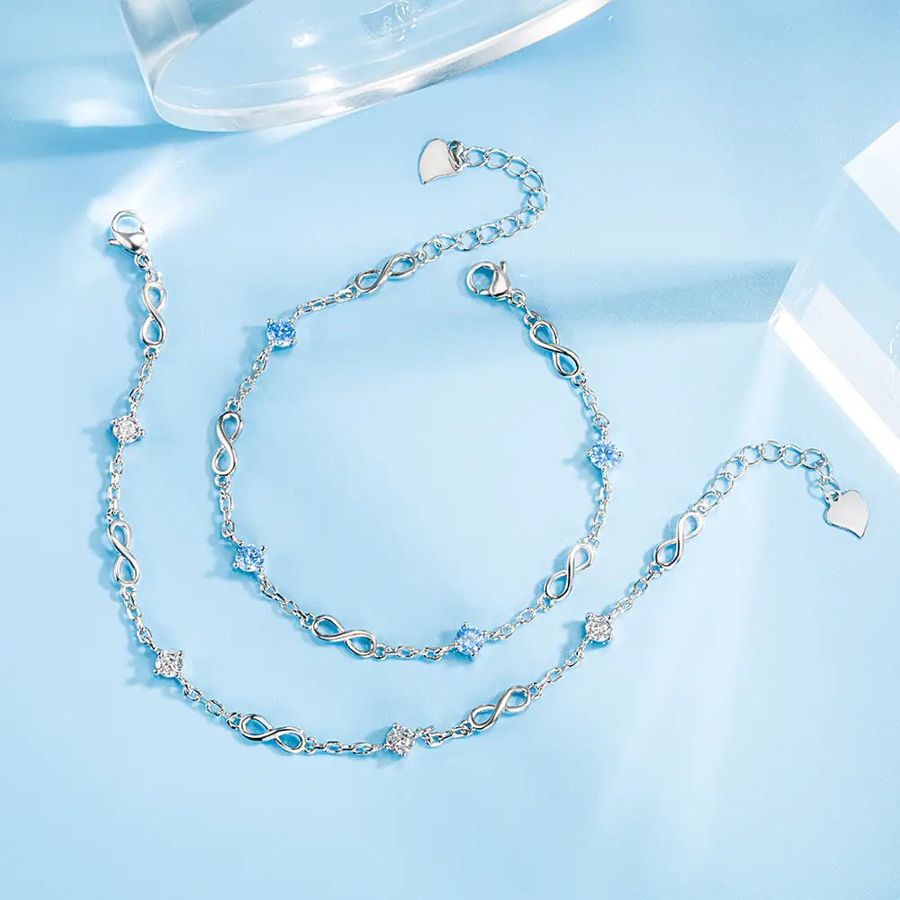 Light Luxury Blue Zircon Bracelet for Women - Image 4