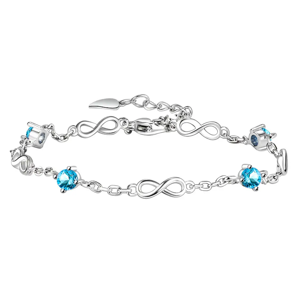 Light Luxury Blue Zircon Bracelet for Women - Image 6