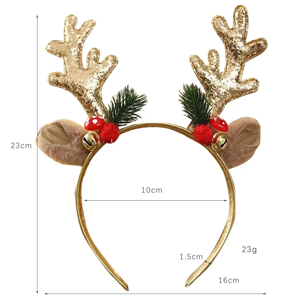 Christmas Antler & Bell Head Decorative Stand — feature 2