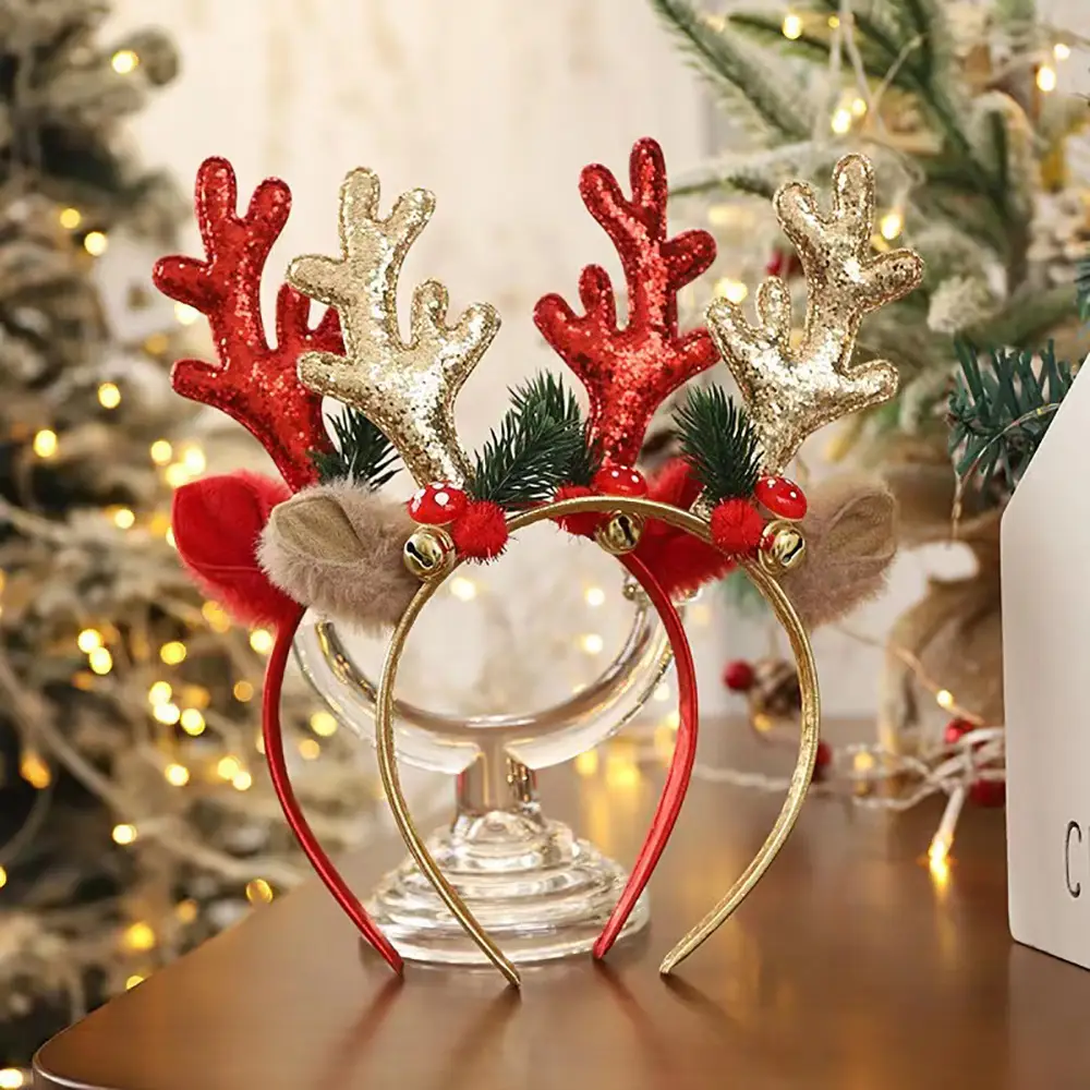 Christmas Antler & Bell Head Decorative Stand — feature 3