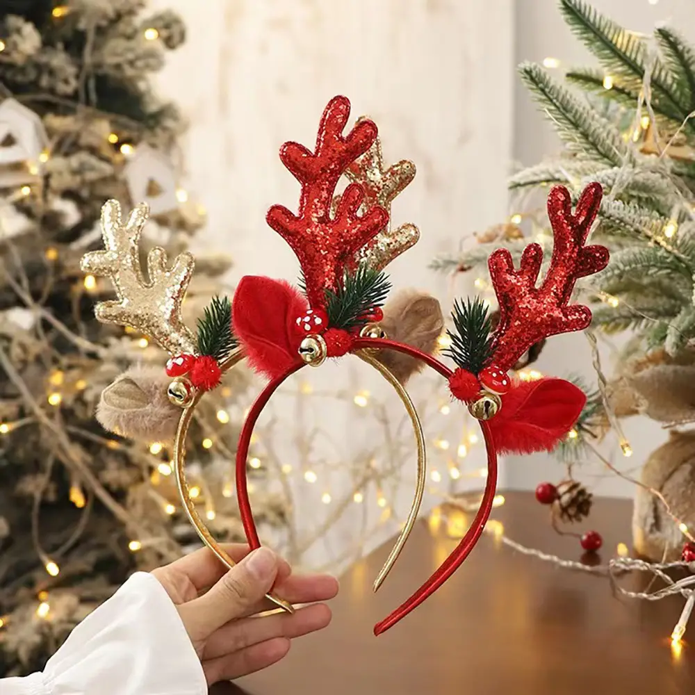 Christmas Antler & Bell Head Decorative Stand — feature 4