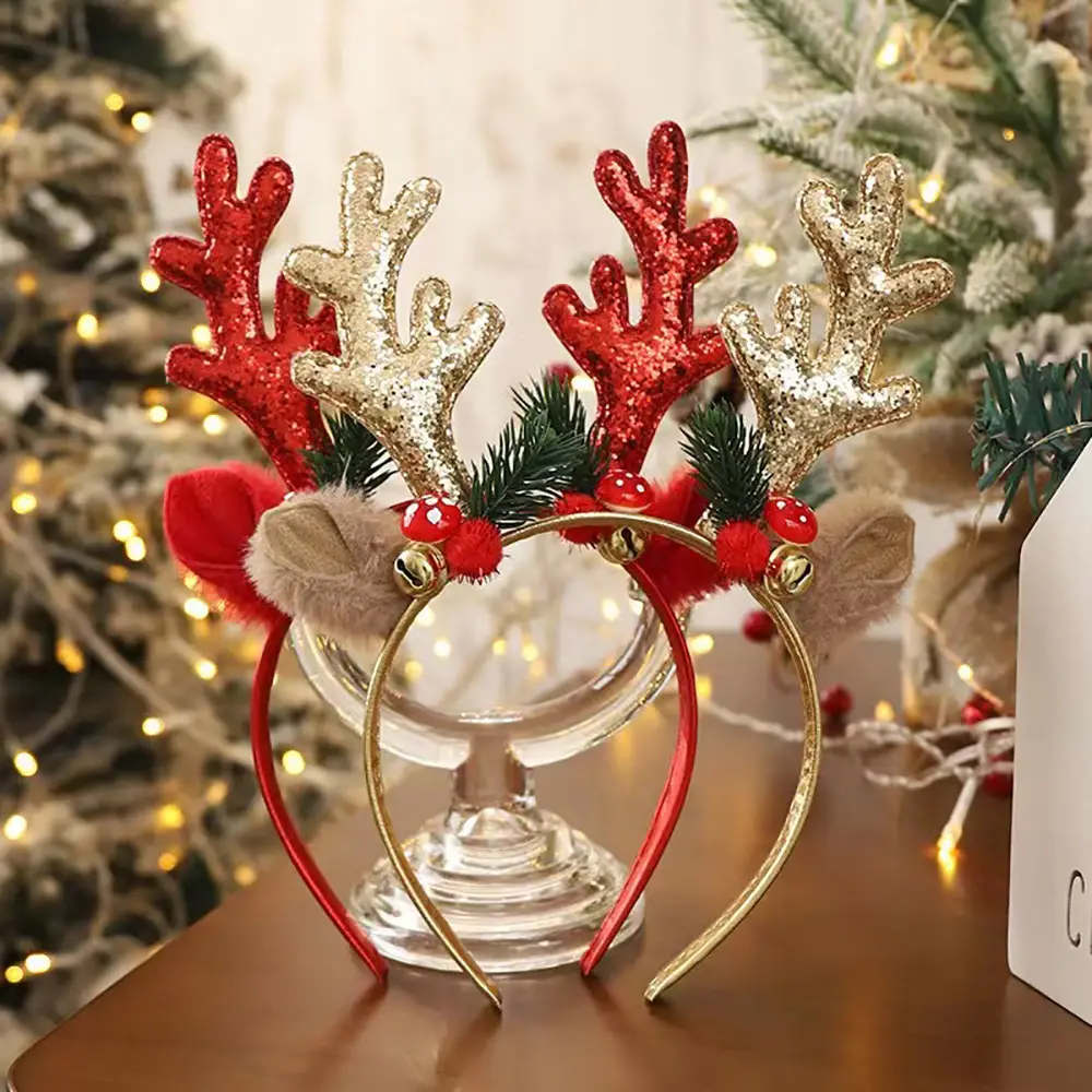 Christmas Antler & Bell Head Decorative Stand — feature 5
