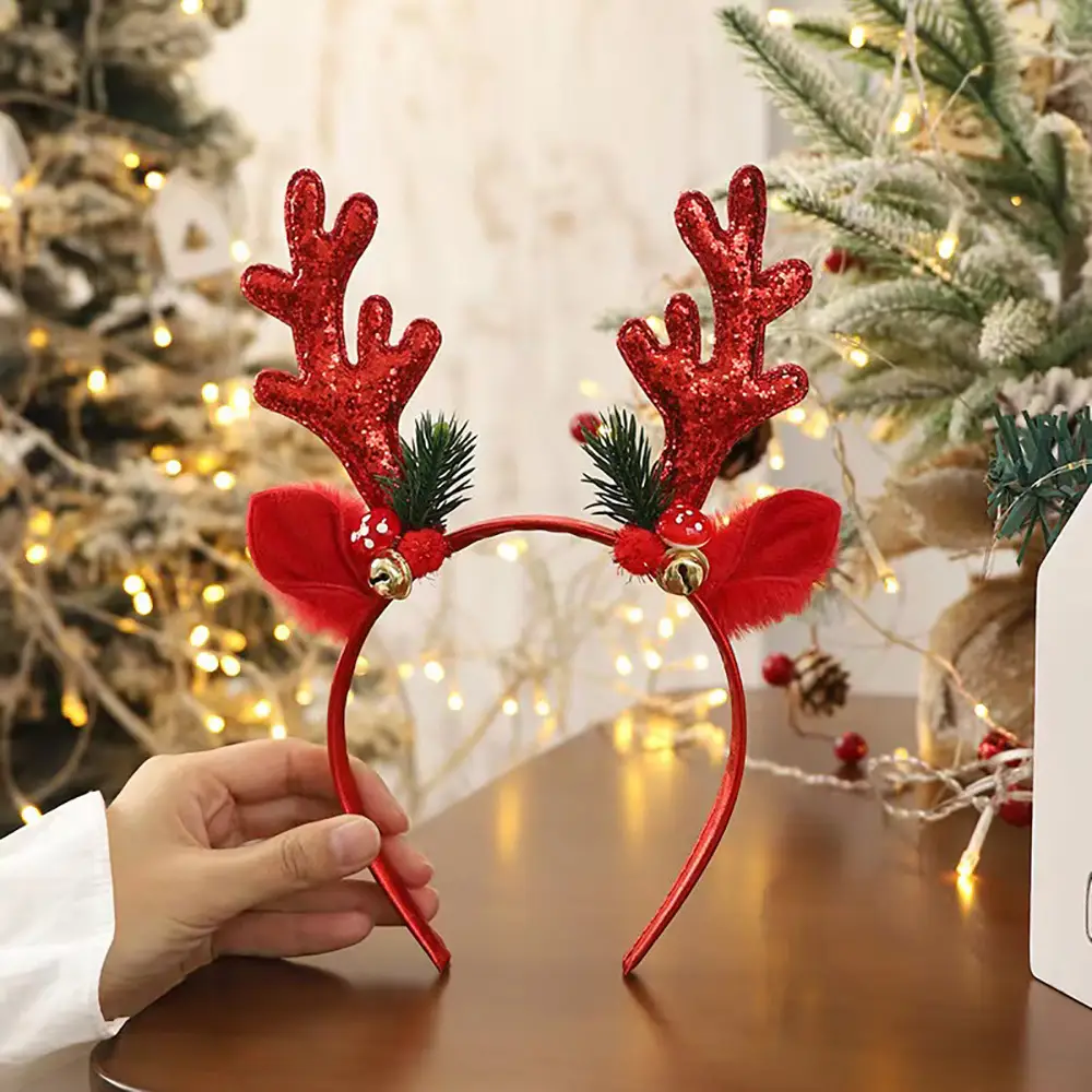 Christmas Antler & Bell Head Decorative Stand — feature 6