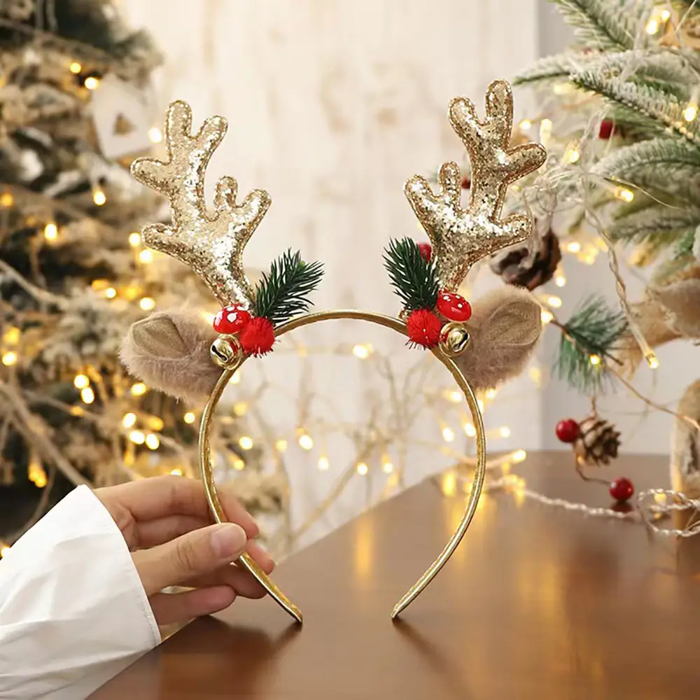 Christmas Antler & Bell Head Decorative Stand — feature 7