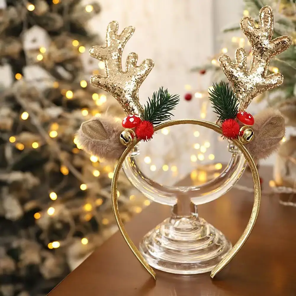 Christmas Antler & Bell Head Decorative Stand — feature 8