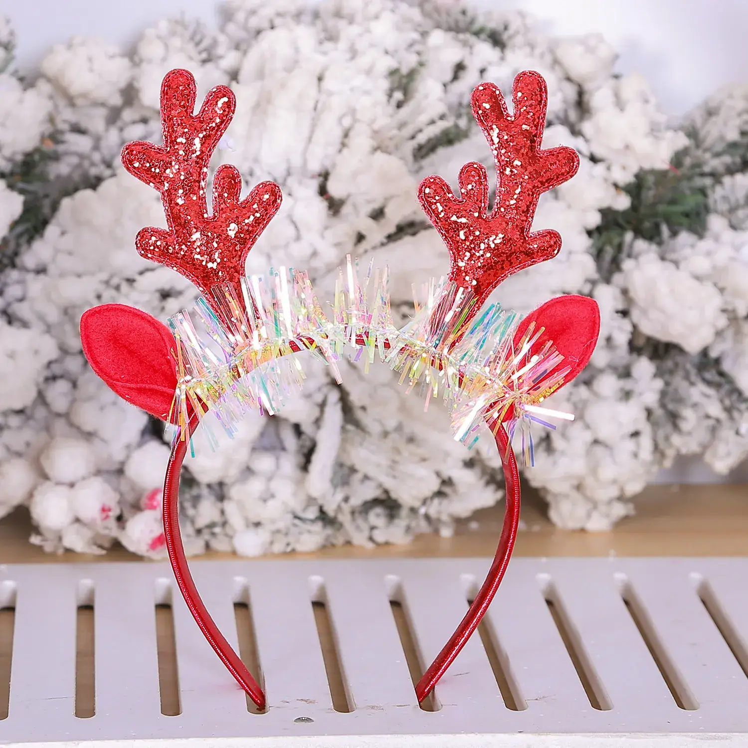 Christmas Antler & Bell Head Decorative Stand - Image 3
