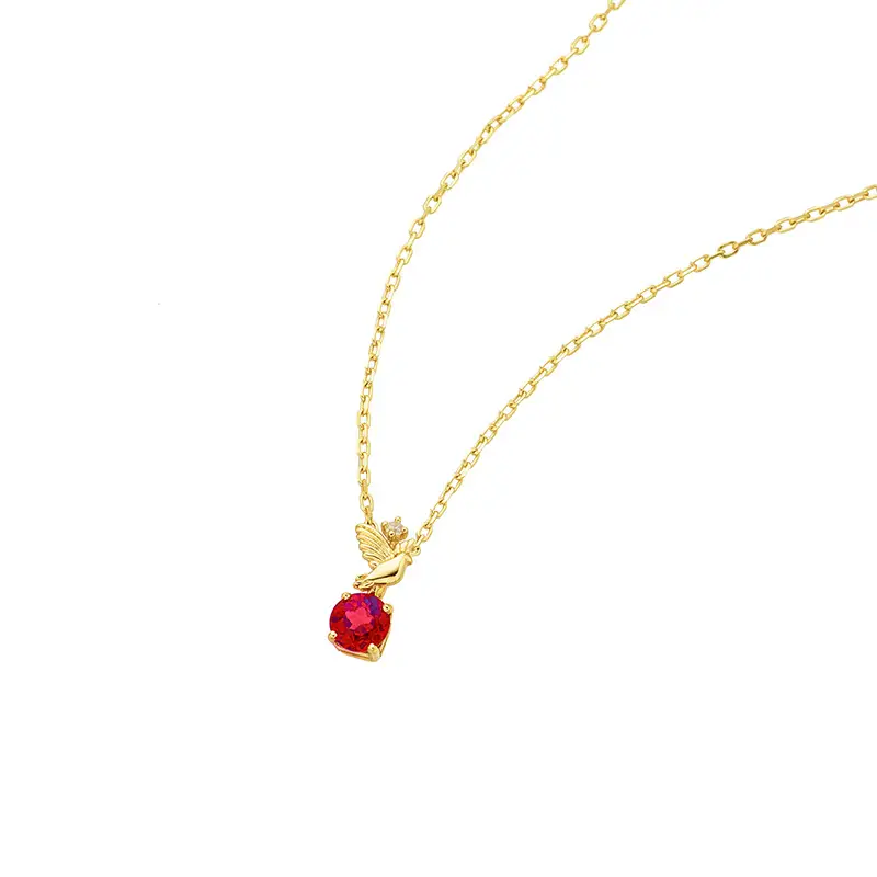 Japanese Style Red Pomegranate Pendant Necklace - Image 6