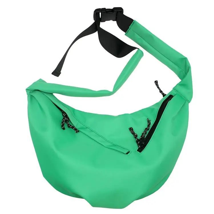 Black Nylon Messenger Bag for Women Spring 2022