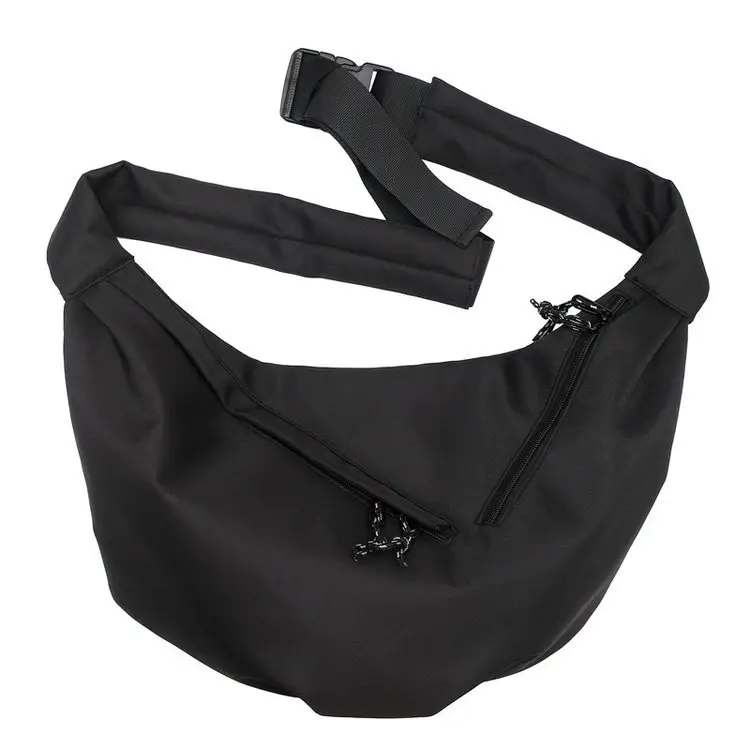 Black Nylon Messenger Bag for Women Spring 2022